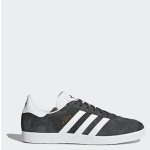 ADIDAS GAZELLE SHOES Solid Grey / White / Gold Metallic
Size: M 7 / W 8